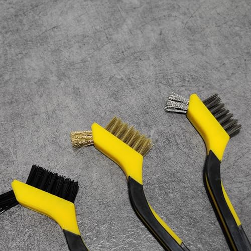 ALLWAY AMB 3-Piece Soft-Grip Mini Stripper Brush Set - style: Mini Stripper Brush Set