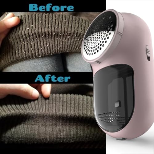 Rechargeable Fabric Shaver, Magictec Lint Remover Sweater Defuzzer Lints Fuzzs Pills Pilling Trimmer for Clothes and Furniture -Battery Operated (Candystripe) - color: Candystripe