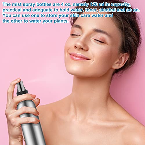 Irenare 24 Pcs Small Spray Bottles Aluminum Fine Mist Spray Bottles Bulk Metal Essential Oil Storage for Perfume Toner Liquid Refillable Pump Vials Atomizer Containers for Room Travel(8 Oz) - size: 8 Oz