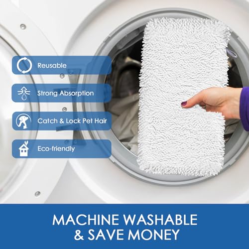 6 Pack Steam Mop Replacement Pads for Shark Steam Pocket Mop S3500 Series S3501 S3601 S2902 S3901 S3550 S3601d S3801 S3801co Se450 S2901, Washable & Reusable Microfiber Mop Pads - color: 6 Pack Plush