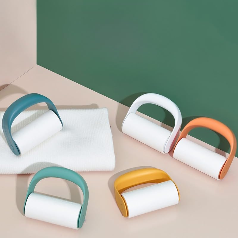 Refillable Sticky Lint Roller for Clothes Furniture and Pet Hair Removal with Replaceable Adhesive Paper Roll - color: Green