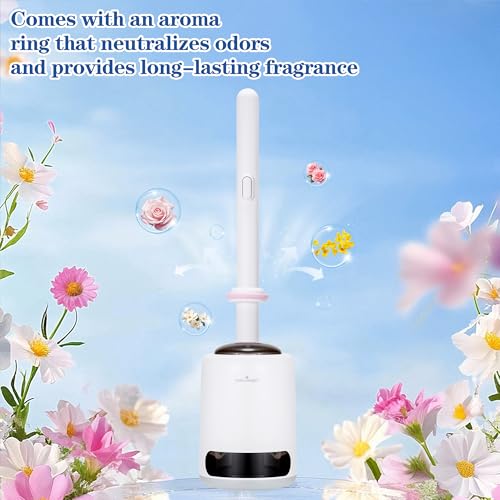 Disposable Toilet Brush,with 24 Refill Heads and Holder,Clean Brush Starter Kit,with 1 Toilet Wand, 1StorageCaddy and,3Fragrant Tablet, Toilet Wand Kit,Deep Cleaning Bathroom. - color: 1-24white