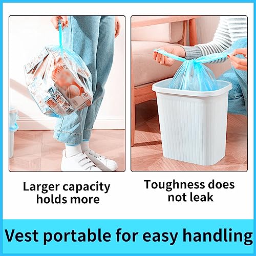 Small Trash Bags 240 Count Garbage Bags SWIHELP Waste Basket Liners for Bathroom, Kitchen,Bedroom, Office Pet Car 15 Liter Trash Can 4 Gallon… - color: 240Counts / Blue, size: 1 Count (Pack of 240)