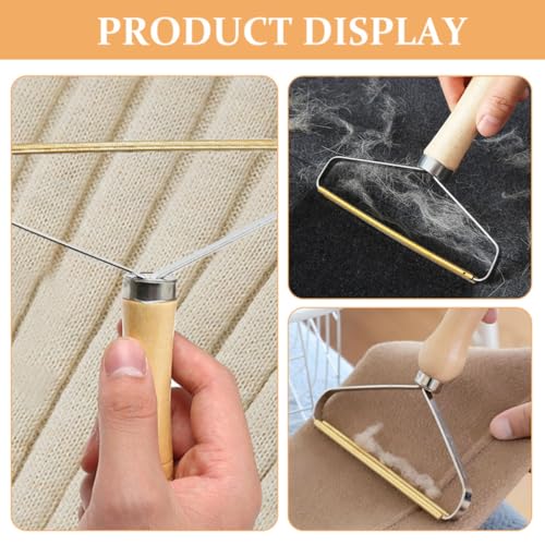STOBAZA 2 Pcs Portable Pet Hair Remover for Carpet and Car Mats Large Hair Removal Area Stainless Steel Scraper for Dog at Home and Car