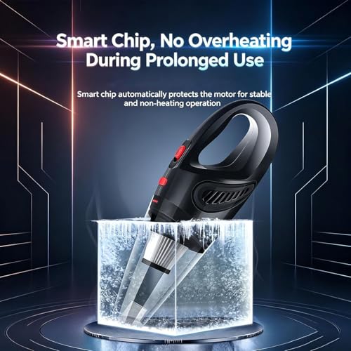 Oryzom Handheld Vacuum,Ultra-Powerful Cordless Handheld Vacuum, Portable Wet & Dry Cleaning, Fast Charging, Lightweight & Low Noise, Compact Vacuum for Car and Home Use