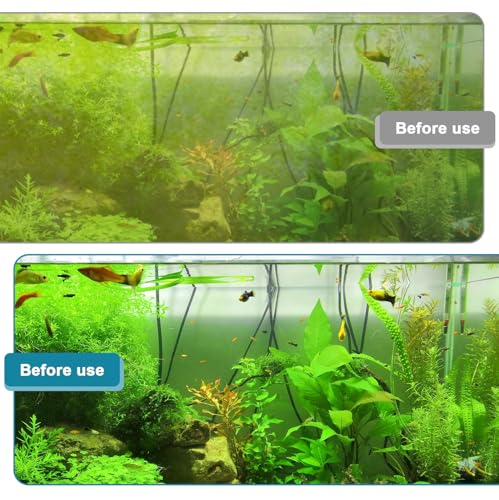 Hygger Aquarium Magnet Glass Cleaner, Magnetic Fish Tank Cleaner With 2 Blades for Glass and Acrylic Aquariums, Aquarium Algae Scraper with Super Strong Magnet for fish tanks 0.25-0.5 inches thick (M) - size: M for Glass Thickness:0.25"-0.5"