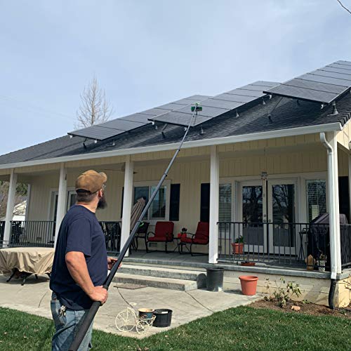 EquipMaxx Superlite Aluminum Water Fed Pole Kit Lightweight 24 Feet - Outdoor Window Cleaner Window Glass Solar Panel Cleaning System, Washing Equipment Tool Solution: Hose Spray Washer