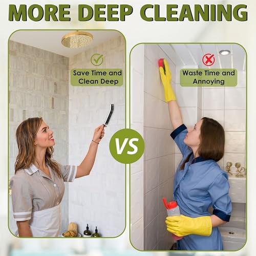 Crevice Cleaning Brush Set - 3 Pcs Hard Bristle Crevice Cleaning Tool for Grout, Tile Floors, Gaps & Narrow Spaces-Small Grout Scrub Brush for Cleaning Bathroom, Shower, Window Tracks, Kitchen