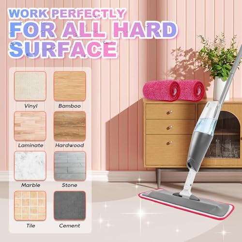Replacement Microfiber Mop Pads Reusable Compatible with Reveal Spray Mop with Washable Pads, 16.5" Reusable Wet & Dry Mop Replacement Pads Fit for Any Microfiber Reveal Flat Mops(6 Pack) - size: 6 Pack
