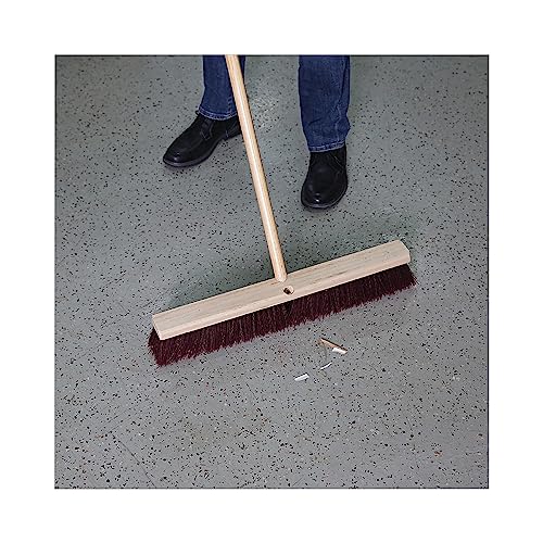 Boardwalk 20324 Floor Brush Head, 3 1/4" Maroon Stiff Polypropylene, 24"