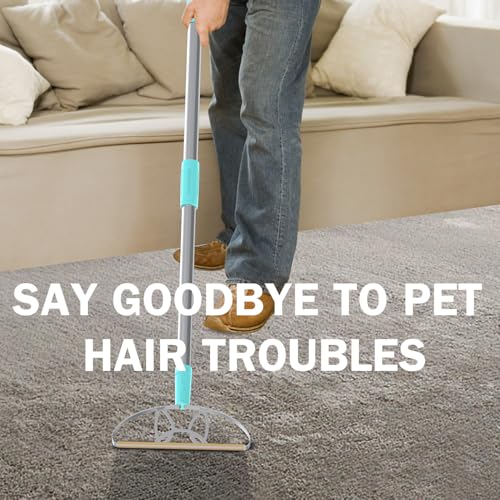 Heavy Duty Carpet Rake – 50" Ultra-Long Pet Hair Remover Tool by LINTPLUS, Deep Cleans Carpets, Rugs & Furniture | Durable Home Cleaning Scraper - size: Ultra