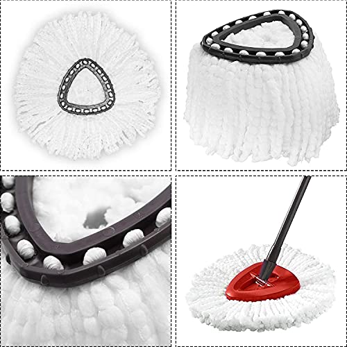 7 Pack Mop Heads Replacement for O-Ceda Easy Wrin Spin Mop, Microfiber Spin Mop Refills, Easy Cleaning Mop Head Replacement (7pcs 1-Tank Mop White) - size: 7 Pack