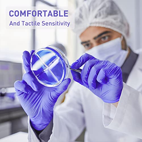 PElPU Nitrile Gloves, Disposable cleaning, Powder Free, Latex Free, Non-Sterile Protective Gloves - size: Small (Pack of 100)
