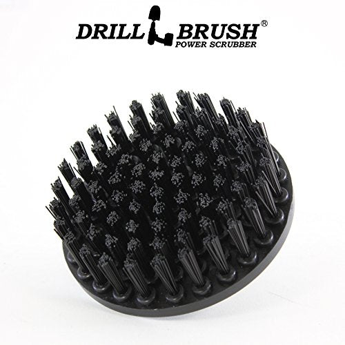 Industrial Cleaning Supplies: 5-Inch Flat Black Ultra Stiff Bristles Spin Brush - Electric Spin Scrubber BBQ Grill Brush for Deep Cleaning - Rust Removal - Power Cleaning Brush - Garage Floor Scrubber