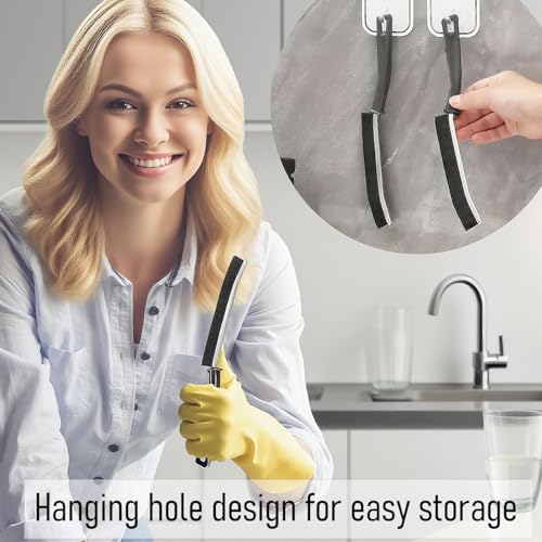 5Pcs Multi-Purpose Hard Bristle Crevice Cleaning Brush -Deep Reach Gap Cleaning Tool for Household Use -Versatile, Durable, Thin Brush to Clean Tight Spaces - Black - color: Black-5pcs