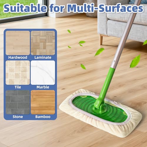 3 Pack Reusable Double-Sided Mopping Pads Compatible with Swiffer Sweeper Mop, Washable Wet & Dry Mopping Sweeping Cloth for Multi-Surface Cleaning, Dual-Sided Pad Refills (Not Include MOP) - color: Dual-sided Blue, size: 3 Pack