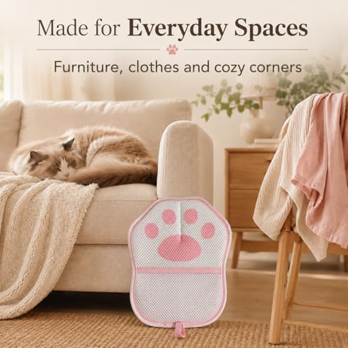 Pet Hair Remover for Bed, Couch & Clothes, Reusable Lint Roller Alternative, 2-Pack Cat Hair Remover for Furniture, No Refills Needed