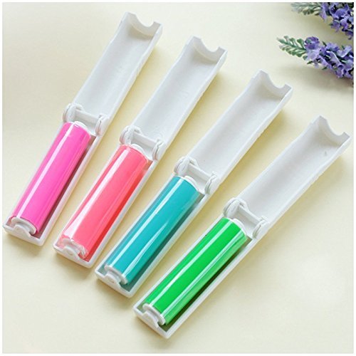 VANTIYAUS Lint Roller(4pcs) Reusable Foldable Portable Clothes Washing Carpet Sheets dust Suction Brush Picker Set Cleaner,Pet Hair Remover Brush(Random Color)