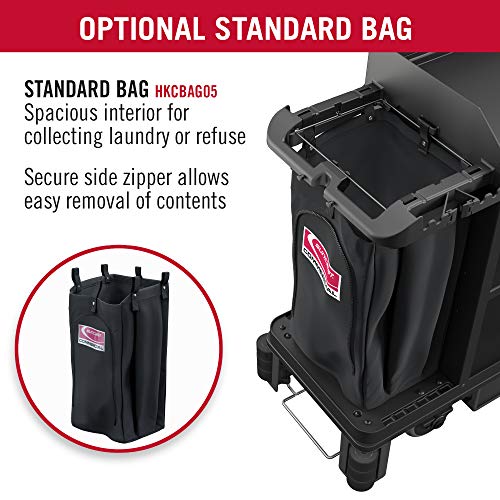 Suncast Commercial Standard Towel Bag with Durable Polyester Construction and Easy Access Zipper for HKC1000 and HKC2000 Housekeeping Carts, Made in the USA - style: Standard Towel Bag