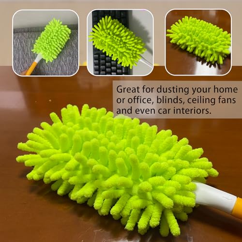 Reusable Duster Refill Compatible with Swiffer Hand Duster - 360 Heavy Duty Dusters Refills - Microfiber Ceiling Fan Duster for Swiffer Dusters Extended Handle, 6 Pack(Handle is Not Included) - color: 6 Pack(multicolor)