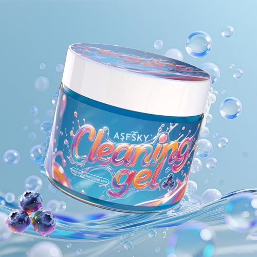 ASFSKY Car Cleaning Gel (Blue,Blueberry) Cleaning Putty Universal Dust Cleaning Car Interior Cleaner Keyboard Dust Remover Car Slime Gifts for Men Women girl(1 pack) - color: blue