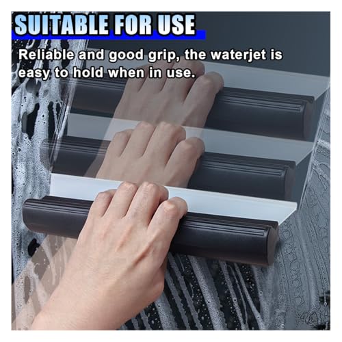 2PCS Automotive Squeegee, 10 Inch T-Bar Water Blade Squeegee for Drying, Flexible Silicone Car Water Wiper, Car Water Squeegee Fits Windshield, Glass, Mirror, Bathroom, Window (10inch) - size: 10inch