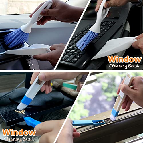 10 Pcs Venetian Window Blind Cleaner Duster Tool Set, Mini Blind Cleaner Duster Brush, Hand Held Air Conditioner Shutters Duster, Dirt Cleaner for Blind, Fan, Air Conditioner, Window Groove Gap - color: Orange
