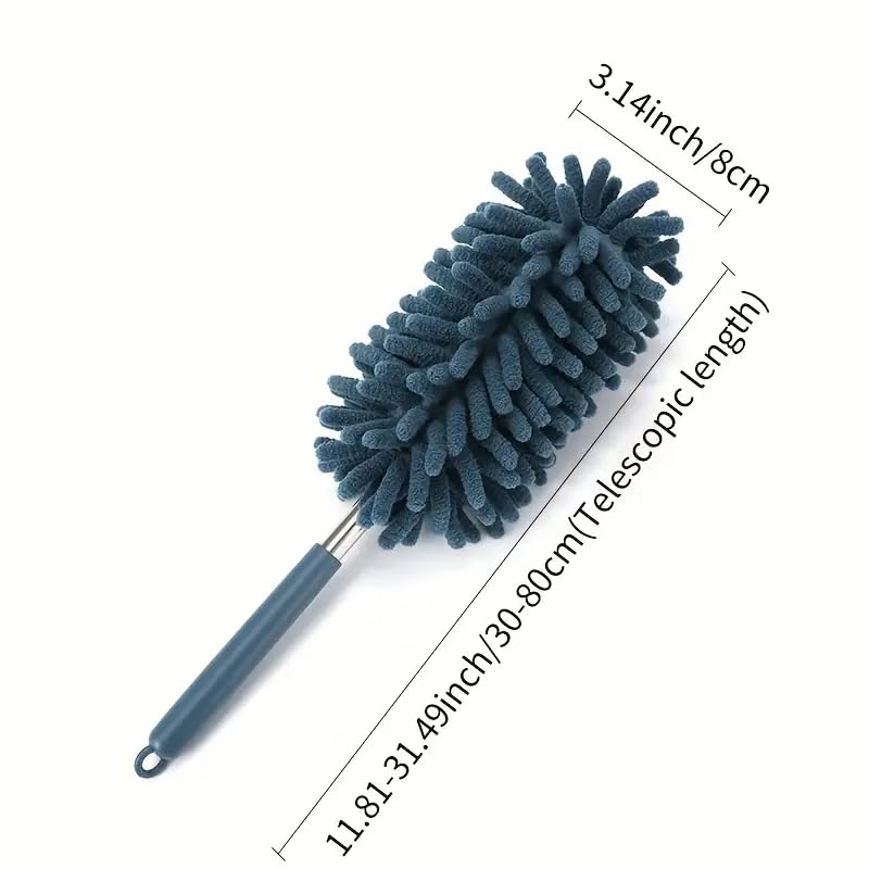 1pcs Chenille Dusters Used for Cleaning and Dusting, Reusable Microfiber dusters Refills, Microfiber Duster for Cleaning extendable Pole Duster Washable(Blue) - color: 02