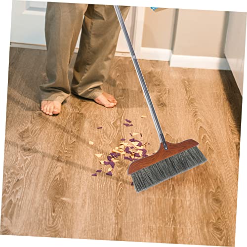OUNONA Detachable Long Handle Soft Bristle Broom Static Sweeping Tool for Indoor Outdoor Cleaning Effort Saving Dust Brush for Home Camping