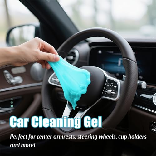 ASFSKY Car Cleaning Gel (Blue,Mint) Cleaning Putty Universal Dust Cleaning Car Interior Cleaner Keyboard Dust Remover Car Slime Gifts for Men Women girl(1 pack) - color: green