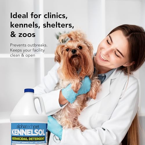 KennelSol Dog Crate Cleaner & Disinfectant for Kennels, Cages, Floors, Litter Boxes & Hard Surfaces | EPA-Registered, Kills Bacteria & Viruses, Parvo Disinfectant | 128 Fl Oz - 4 Count - size: 128 Fl Oz (Pack of 4)