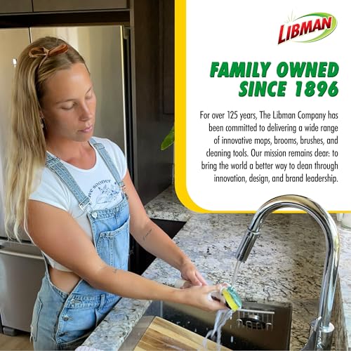 Libman Dishmatic I-Stand Dish Wand Kit, Kitchen Cleaning Scrub Brush with Handle and Soap Dispenser for Scrubbing and Washing Dishes, Refillable Standing Dispensing Scrubber Brushes, 3 Sponge Refills - style: Dish Wand Kit