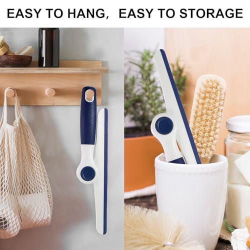 Window Squeegee for Glass Doors,All-Purpose 9.7” Window Cleaning Squeegee, Handheld for Windows, Car Windshields & More,Grey (9.5" Window Squeegee)