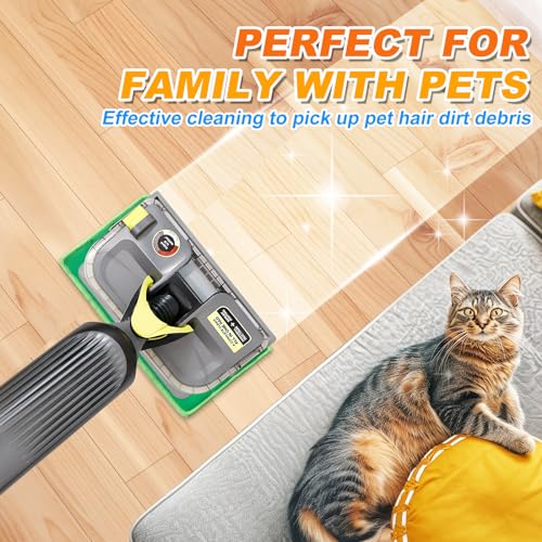 Vacmop Pads Refills Compatible with Shark VacMop, MyKEEPOW Mop Pads for Shark Vac mop VM252 VM251 VM200 VM200C VM190 VM252C QM250 VM250 VC205 Hardwood Floor Vacuum, Reusable Dirt Chamber(2+2+2+1 Pack) - color: Green&blue,1+2+4 Pack