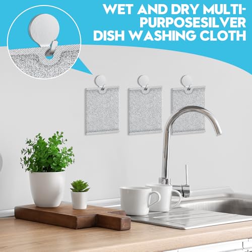 Steel Wool Scrubber, Wire Dishwashing Rags, 10 Pcs Multipurpose Wire Dishcloth, Wet & Dry for Cookware, Sinks, Dishes, Stoves & Fireplaces 5.9“ x 3.9” - size: 5.9x3.9-10pcs