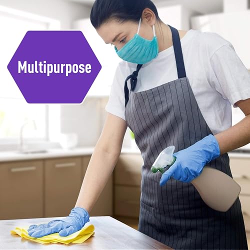 MED PRIDE Nitrile/Vinyl Blend Exam Gloves, Powder-Free, Latex-Free, Disposable, Non-Sterile, Blue, Small (Box of 100) - size: Small