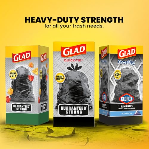 Glad Trash Bags, Strong Quick-Tie Large Garbage Bags - 30 Gallon - 21 Count (Package May Vary) - size: 21 Count (Pack of 1)