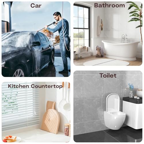 10 Inch Stainless Steel Shower Squeegee for Glass Doors, with 1 Hooks 1 Screwdriver, Bathroom Tool Household Window Mirror Squeegee, for Tile Wall, Car, Silver