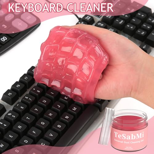 TeSabMi Car Cleaning Gel Car Cleaning Putty Car Putty Car Interior Cleaner Car Slime Car Detailing Kit Car Accessories Gifts for Dad Men Him Women Stocking Stuffers Pink - color: Pink