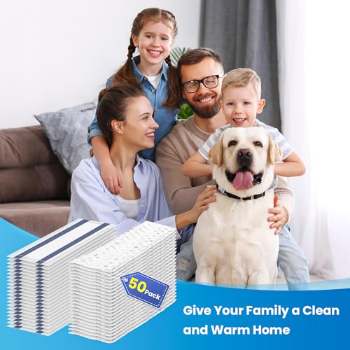 50 Pack Disposable Microfiber Cleaning Mop Pads for Bona Mop Series | Heavy Duty Disposable Sweeping Pad Replacement Refill - color: White