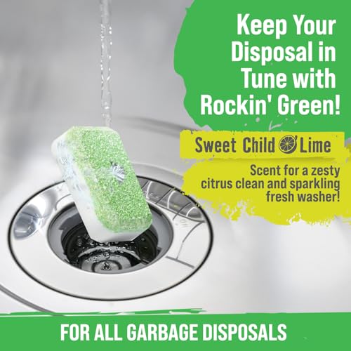 Rockin' Green Deep Cleaning and Deodorizing Tablets for Dishwashers, Washing Machines, and Garbage Disposals, Removes Odor and Residue (Garbage Disposal Cleaning Tablets, 24 Pack) - size: 1 Count (Pack of 24), style: Garbage Disposal Cleaning Tablets
