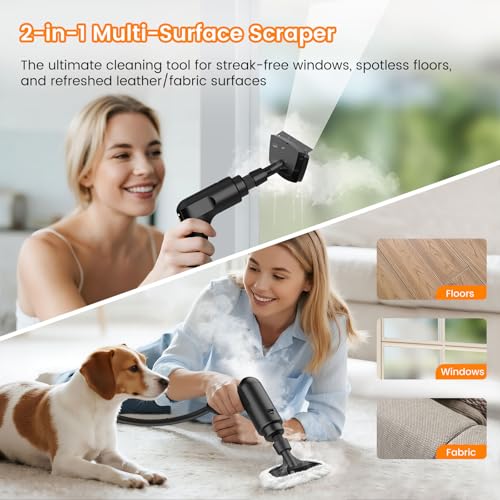 Steam Cleaner Accessories Compatible with Granarbol Steam Cleaner,Nylo/Brass Brush,Window/Surface Scraper/Towel Cover for Handheld Steamer Cleaning with Storage Case-18 PCS