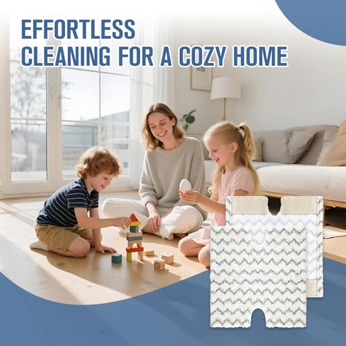 8 Pack Steam Mop Replacement Pads Compatible with Shark Genius Steam Mop S5003D S5002Q S5004 S6001W S6001WM S6002 & Lift-Away Pro Steam Mop S3973 S3973D S3973WM, Washable Microfiber Mop Pads Reusable - color: 8 Pack Stripe