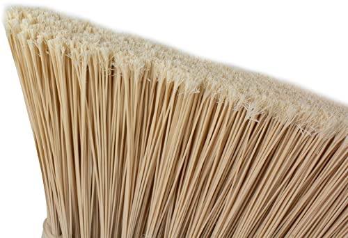 SPARTA Plastic Broom Head, Angled, Flagged for Small Debris Indoor, Outdoor, Home, Restaurant, Lobby, Office, 12 Inches, Tan - color: Tan