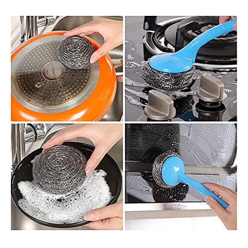 24 Pack Stainless Steel Scourers Sponges,Steel Wool scrubbers for stoves, pots, Cooker Hoods, etc. That are Difficult to Clean (24 Pack-Medium 20 Gram) - size: 24 Pack-Small 20 Gram