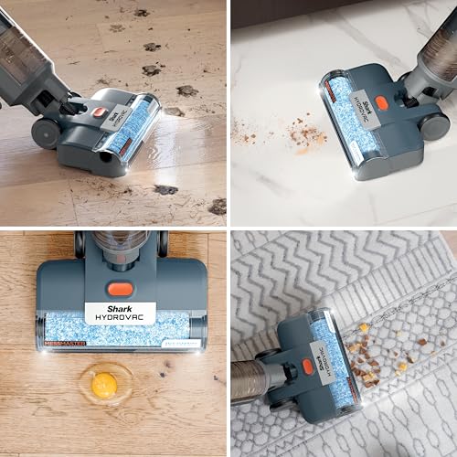 Shark HydroVac MessMaster Wet Dry Corded Vacuum Cleaner, 3-in-1 Multi-Surface Vacuum Mop & Self-Cleaning System, Lightweight, Powerful Suction, for Hard Floors & Area Rugs, Navy, WD161 - style: Corded w/ Essential