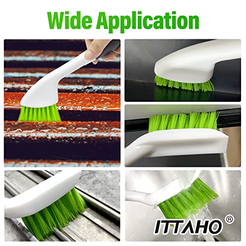 2 Pack Grout Cleaning Brush, Groove Gap Scrub Brush Set, All Purpose Indoor Outdoor Crevice Washing Tools for Window Track, Shower Door, Kitchen, Sink, Baseboard, Corner