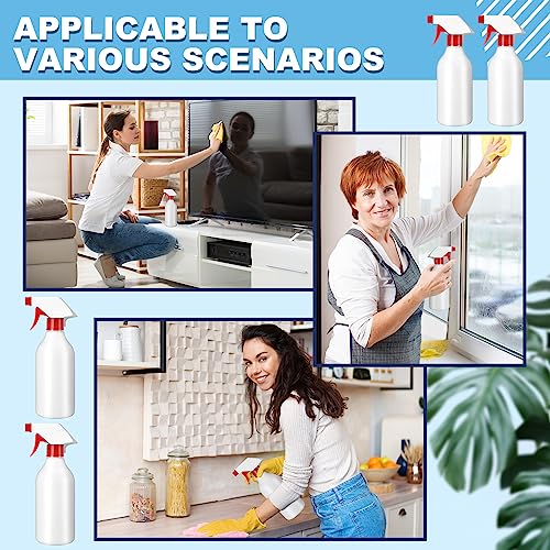 Tanlade 30 Pack Plastic Spray Bottles 16 oz Leak Proof Squirt Bottle Refillable Empty Bottles Spray Water Bottle Mist Sprayer with Red Nozzles for Hair Essential Oil Cleaning Solutions Plants Pets - color: Red