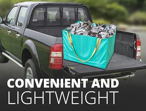 TidyFriend Dumpster Bag for Waste Management Hold up to 1650 lbs, Heavy Duty, Reusable & Foldable Yard Waste Container for Home Renovation & Yard Cleanup, Debris, Landscaping, Roofing Shingles - size: 1 Pack, style: 45 Inches Length
