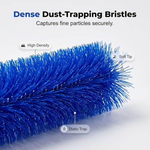 Fan Cleaning Brush, 2026 New Bendable Microfiber Head Dusting Brushes, Reusable Fan Cleaner Brush Dust Remover for Electric Fans, Air Conditioning, Car Vents and Blind,Grey:48cm - color: Gray, size: 48cm